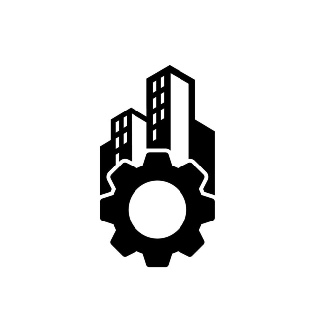 buildings-and-architecture-icon-cogwheel-and-building-real-estate-free-vector